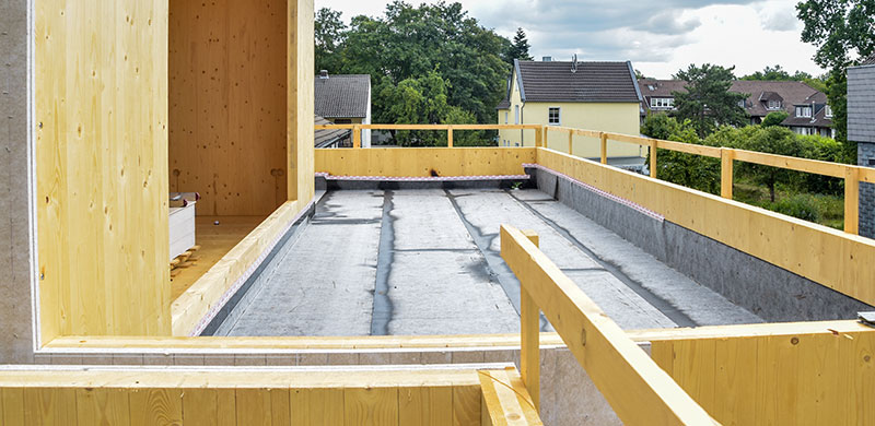 Holzbauweise: Auch eine Dachterrasse wird es später geben, perfekt für laue Sommernächte.