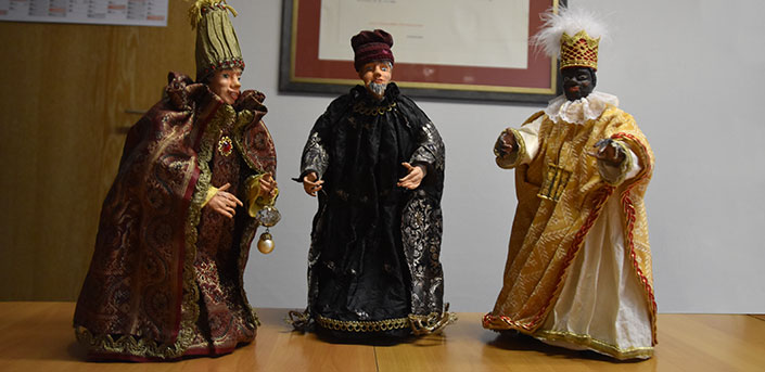 Bild von den Heiligen drei Königen als Krippenfiguren