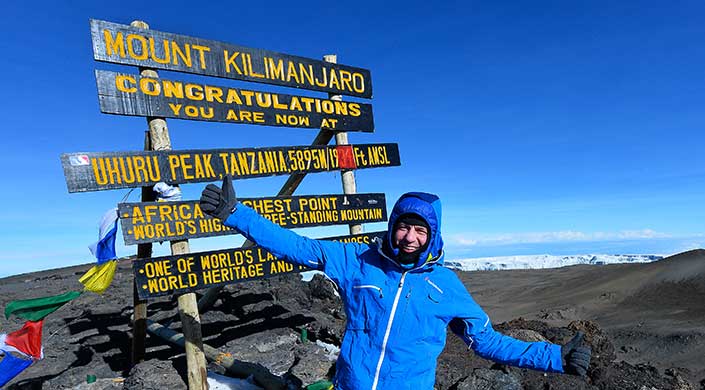 Bild von Handwerk-Coach Udo Hermann auf dem Kilimanjaro