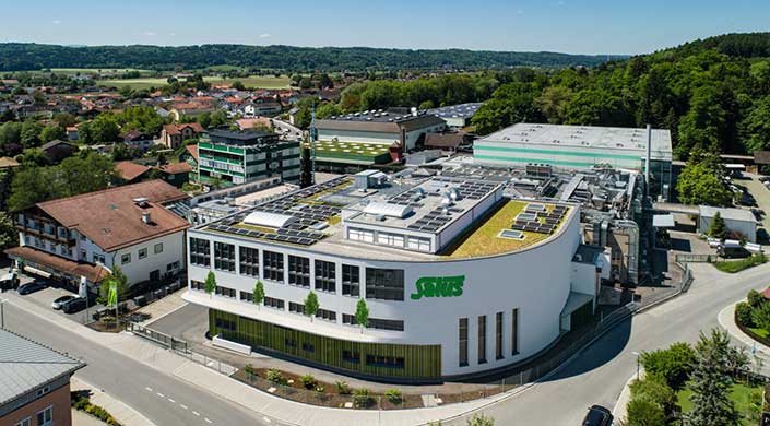 Bild vom Gebäude des Salus Unternehmens für den Flachdach Contest 2022