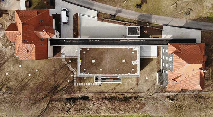 Bild vom Flachdach des Schullandheims Riepenburg für den Flachdach Contest 2022