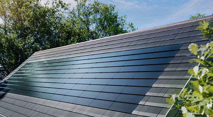 Bild von Dach mit Solar-Tiles Wevolt von Wienerberger