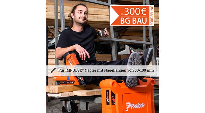 Bild von Paslode COMBI Xi Nagler mit BG BAU Förderprogramm