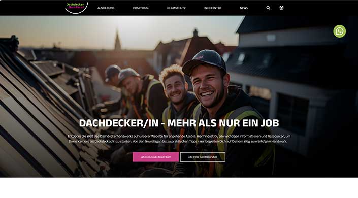 Bild der Dachdecker Dein Beruf-Homepage