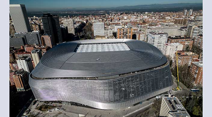 Bild von Außenansicht des Stadions des Real Madrid