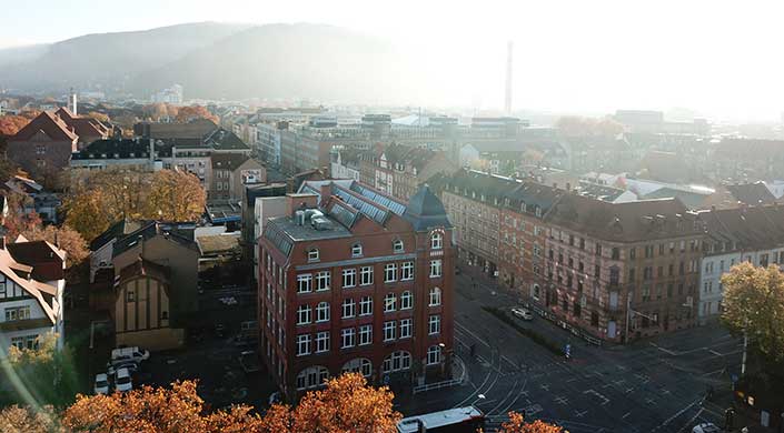 Bild von der alten Tabakfabrik, deren Dach Struwe saniert hat