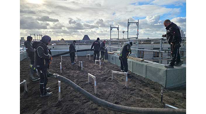 Bild von Team von Dachdecker Norman Adams auf dem Flachdach