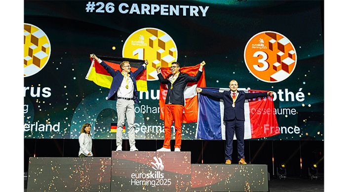 Bild von der Siegerehrung bei den EuroSkills 2025